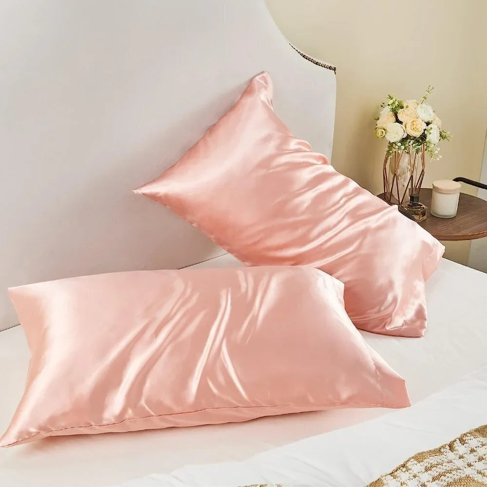 👉 Satin Pillowcase for Hair and Skin, Queen Pillow Cases Set of 2 Pack,  20 X 30
